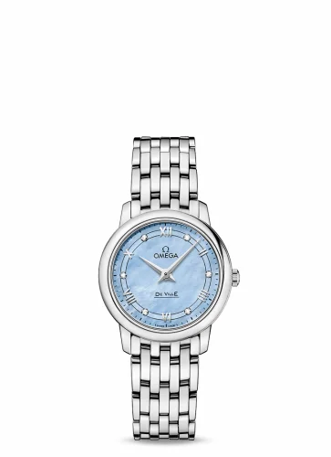 Omega De Ville Prestige Quartz 27.4 Stainless Steel / Vintage - Blue MOP / Bracelet 424.10.27.60.57.001 (42410276057001)